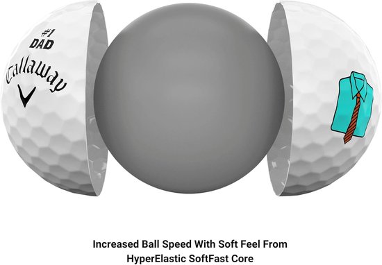 Golfballen - Zachte ballen - Golfen - HyperElastic SoftFast kern - 12 stuks - Wit — afbeelding 4