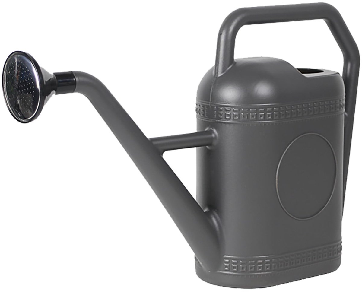 Gieter 5L Grote lange uitloop Bloemenwaterketel met sproeikop voor buitenplanten (Grey)