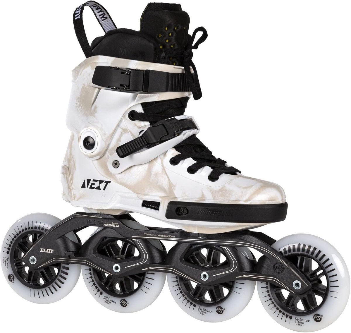 Rolschaatsen - Inline skates - Stadsverkenning - Trinity 3-punts montage - 110 mm wielgrootte - Wit