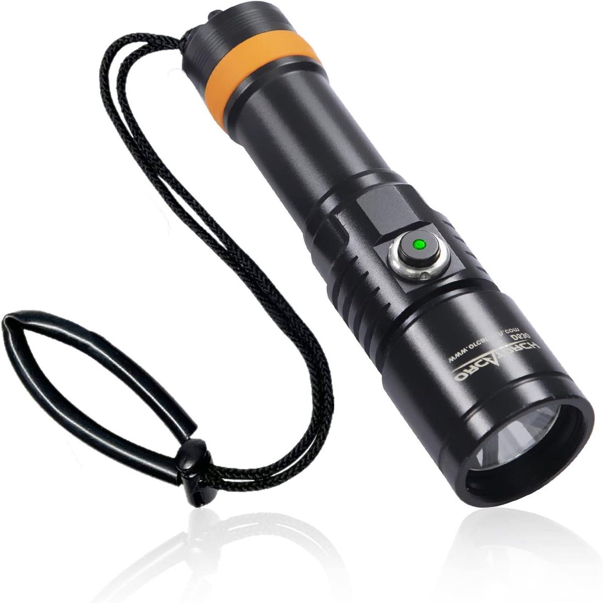 Duiklamp - Onderwaterlamp Zaklamp - Onderwater Verkenning - Smalle Straal Hoek - 1300 Lumen - Zwart