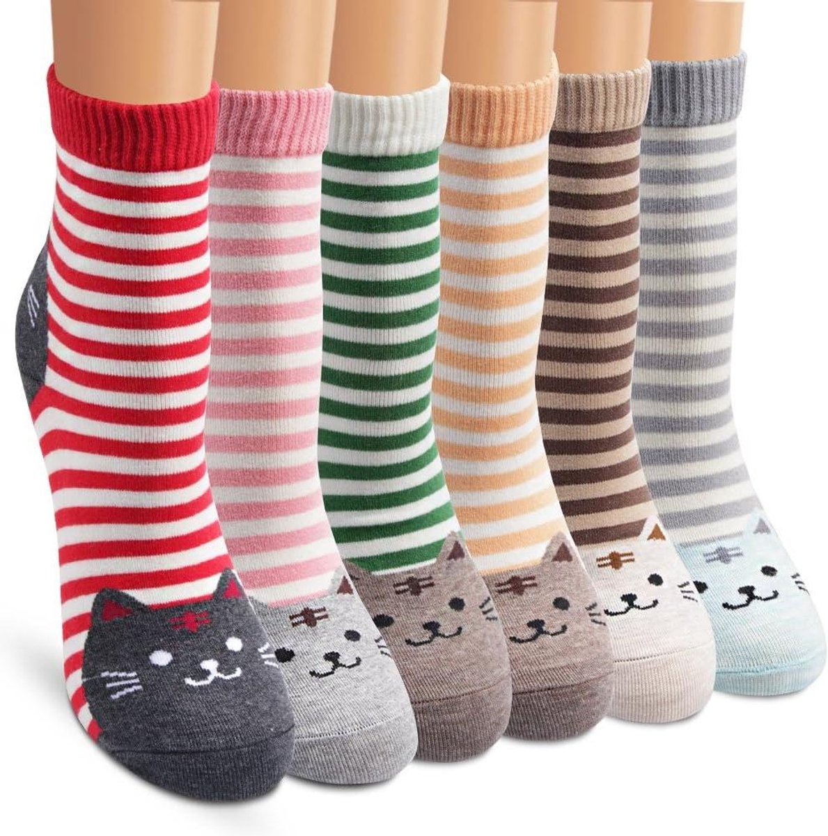 Dames Sokken - Sokken Set - Casual Dagelijks - Leuk Dierontwerp - One Size - Multicolor