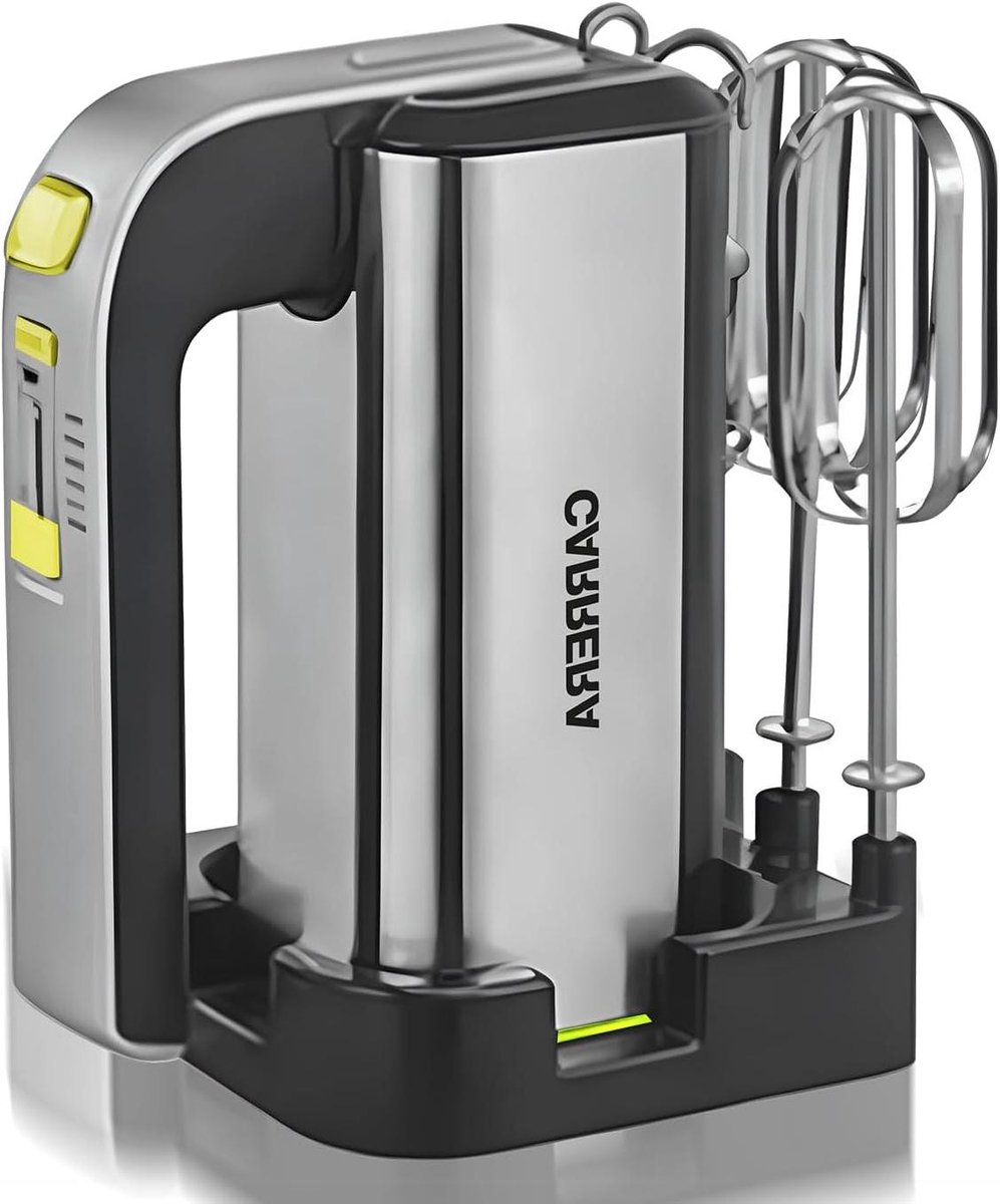Handmixer - Keukenmixer garde - Bakken en koken - Lichtgewicht ontwerp - 13 x 8.5 x 18.5 cm - Zilver