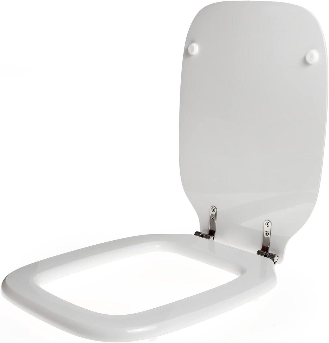Toiletzitting - Toiletdeksel - Badkamer Vernieuwen - Krasbestendig Polyester - 44cm x 34.5cm - Wit