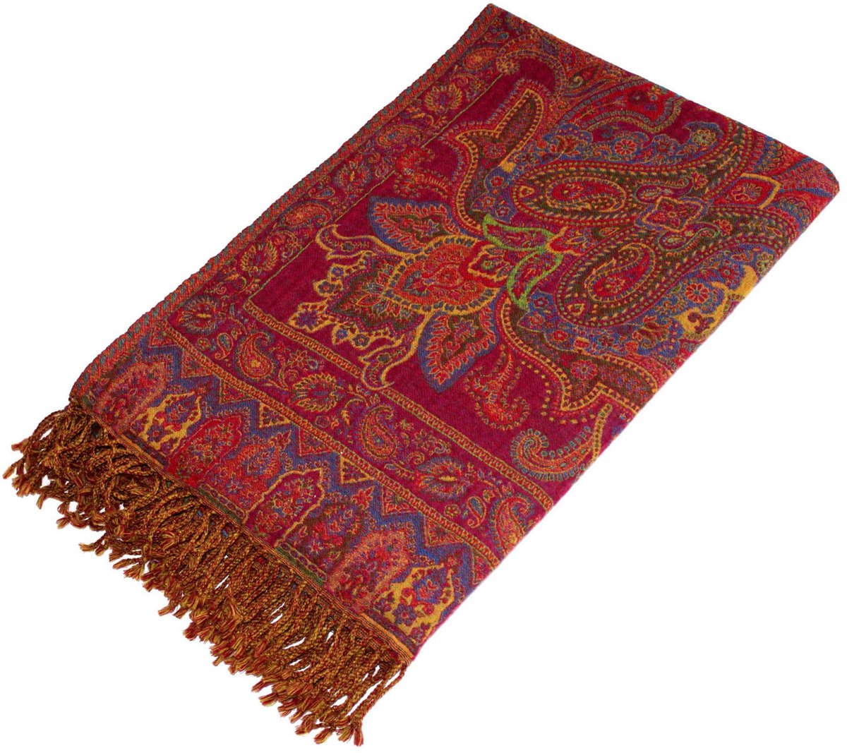 Cana Luxe deken jacquard geweven wollen deken katoenen deken katoen met de fijnste wol van merino - lamsdeken deken lamswol paisley bankdeken 140 cm x 200 cm 9625633