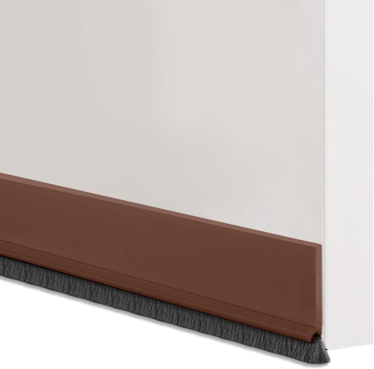 Deurbezem Tochtstopper - Borstelafdichting Zelfklevend - Tocht Buiten Houden - Geluiddempend en Insectenwerend - 52 mm Breed - Bruin