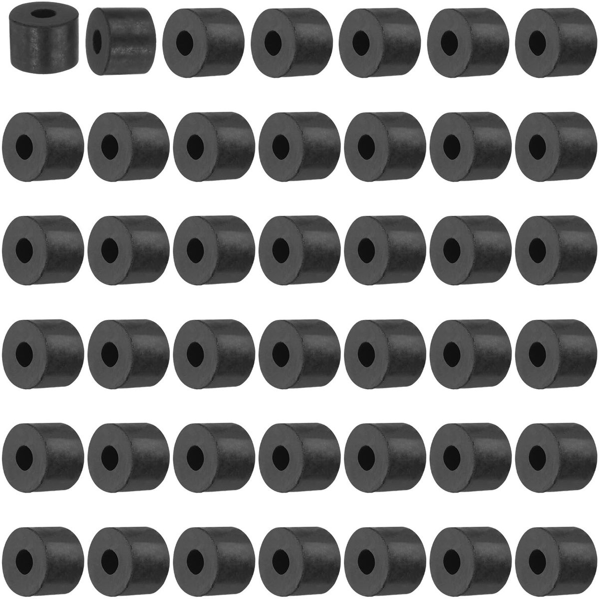 60 stuks rubberen sluitringen, rubberen spacer, afstandshulzen, 14 mm buitendiameter 5 mm, binnendiameter 10 mm dik, ronde rubberen bussen, dikke rubberen schijven voor huis