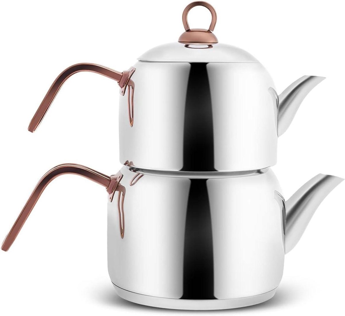 Theepot Set - Waterketel - Thee Zetten - Inductie Geschikt - 1.95 Liter - Rose Goud