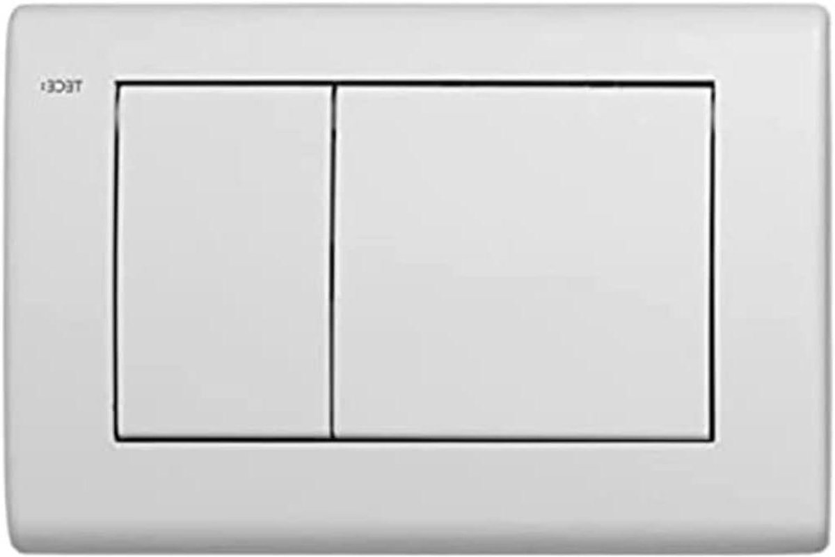 Bedieningsplaat Toilet - Spoelplaat - WC Spoeling - Twee Hoeveelheden Techniek - 2 Stuks - Wit Zijdemat