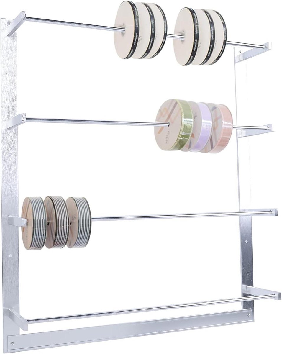Draadspoelhouder - Spoel organizer - Naaiwerk organiseren - 4 Stangen - 50 cm - Zilver