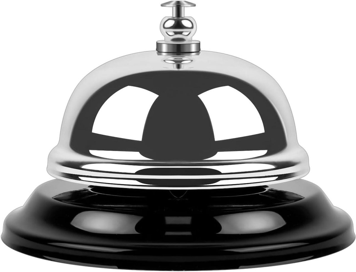 Bureau Bel - Service Bel - Aandacht Trekken - Metalen Anti-roest Constructie - 85 cm Diameter - Zilver