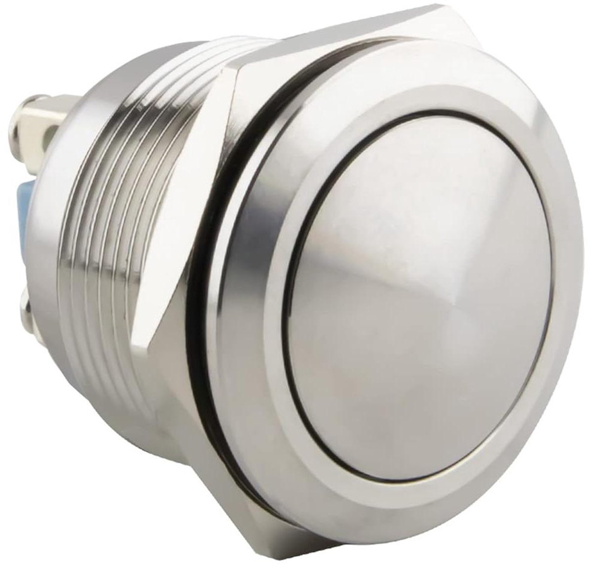 Drukknop Metaal - Belknop Schakelaar - Deur Intercom - Vandaalbestendig IK09 - 16 mm - Zilver