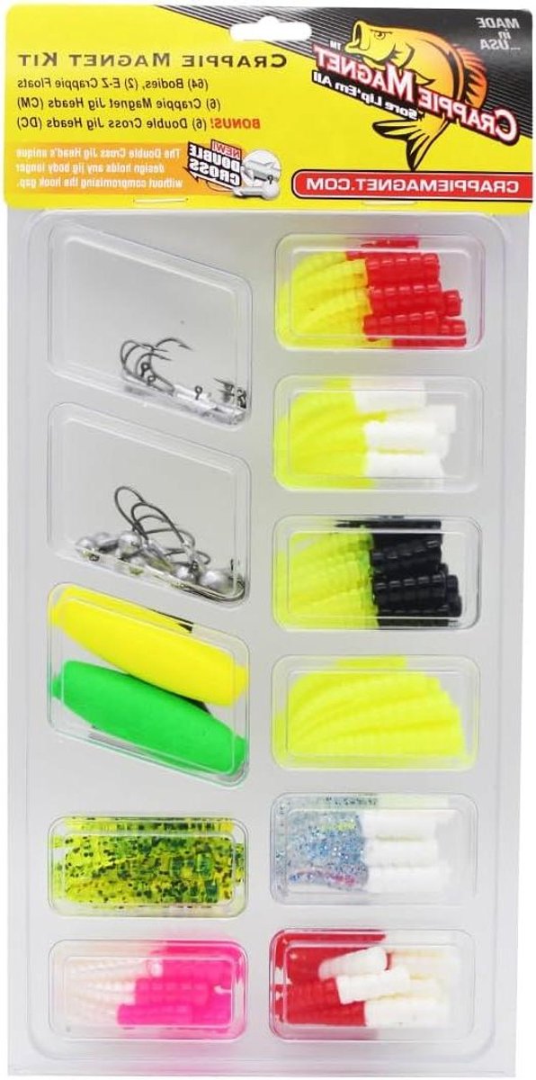 Crappie Kunstaas Set - Vis Lokaas Vangst Set - Vissen Vangen - Unieke Split Staart - 96 Stuks - Originele Kleuren