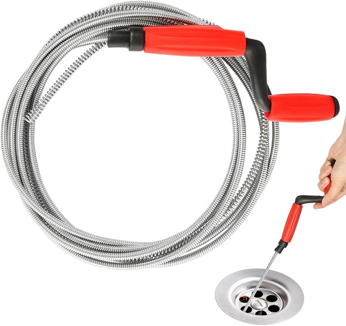 Effectieve Spiralen voor Afvoerreiniging - 5m x 6mm, Universele Oplossing voor Verstoppingen en Afvoerproblemen