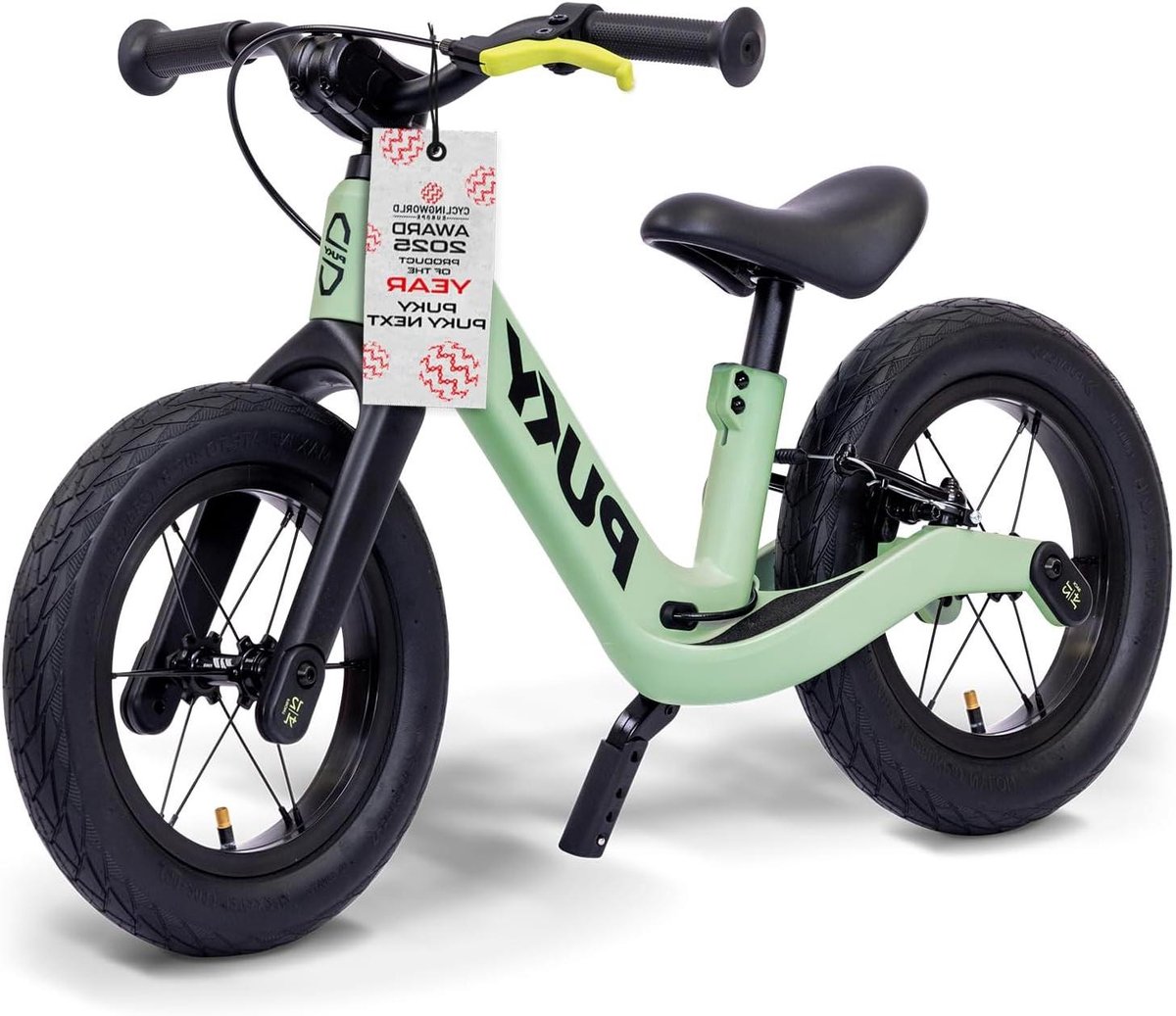 Loopfiets Kinderfiets - Loopfietsen - Kinderen Leren Fietsen - Innovatief Nylon Frame - 12 inch - Groen Zwart