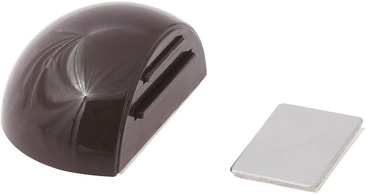 Deurstopper - Deurhouder Magnetisch - Deuren Open Houden - Zelfklevend Met Magneet - 12 x 9 x 3 cm - Bruin