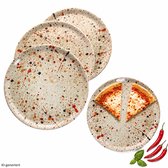 4er Set Pizzateller GRANITO Ø31,5cm aus Porzellan – 165307