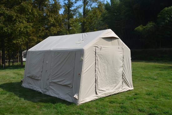 MIVRAY Tent - Opblaasbare Familietent 300 x 400 x 200 cm - Polyester - Beige - Voor 7 Tot 8 Personen - Snel Op Te Zetten van Mivray Tent — afbeelding 3