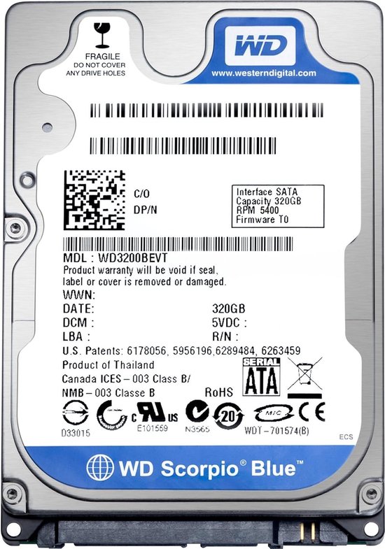 Interne Harde Schijf - Harde Schijf Opslagmedium - Data Opslag - Laag Stroomverbruik - 500 GB - Blauw van Interne Harde Schijf — afbeelding 2