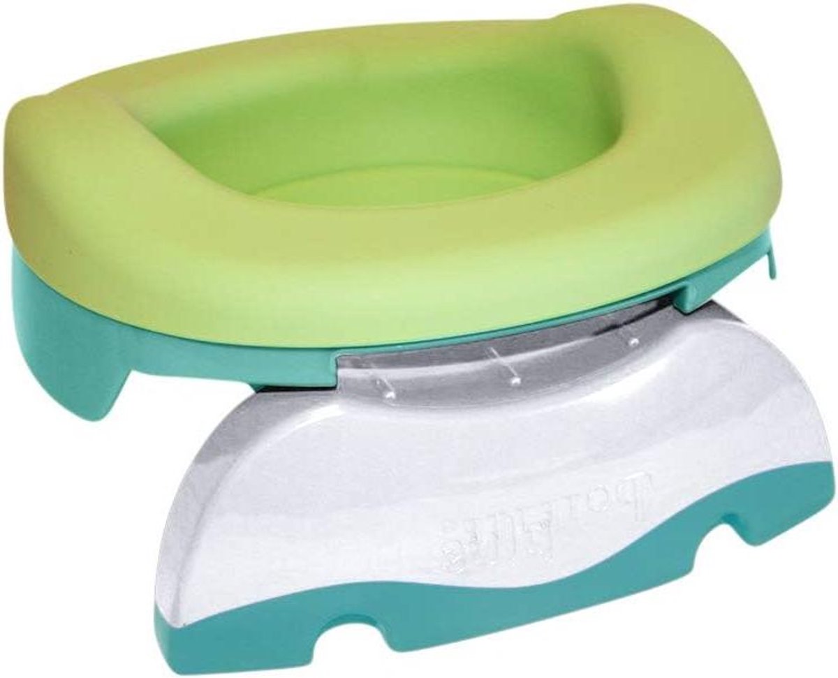 Multifunctionele Pot Set - Reis Potje Toiletstoel - Zindelijkheidstraining - Compact Opvouwbaar - Tot 22 kg - Lichtgroen