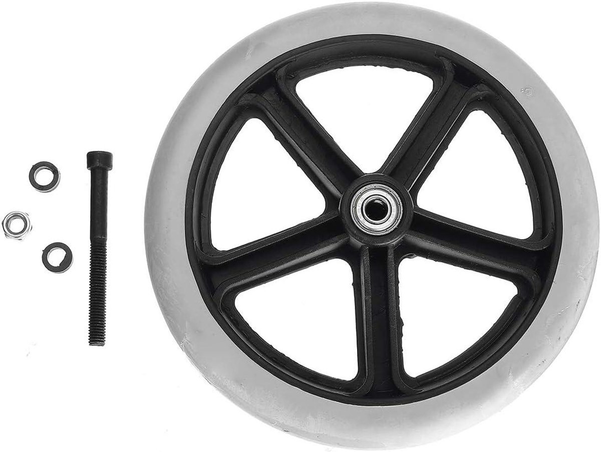 Rolstoel Wielen - Reservewiel Band - Mobiliteit Verbeteren - Niet-Markerend Rubber - 20 cm Diameter - Grijs
