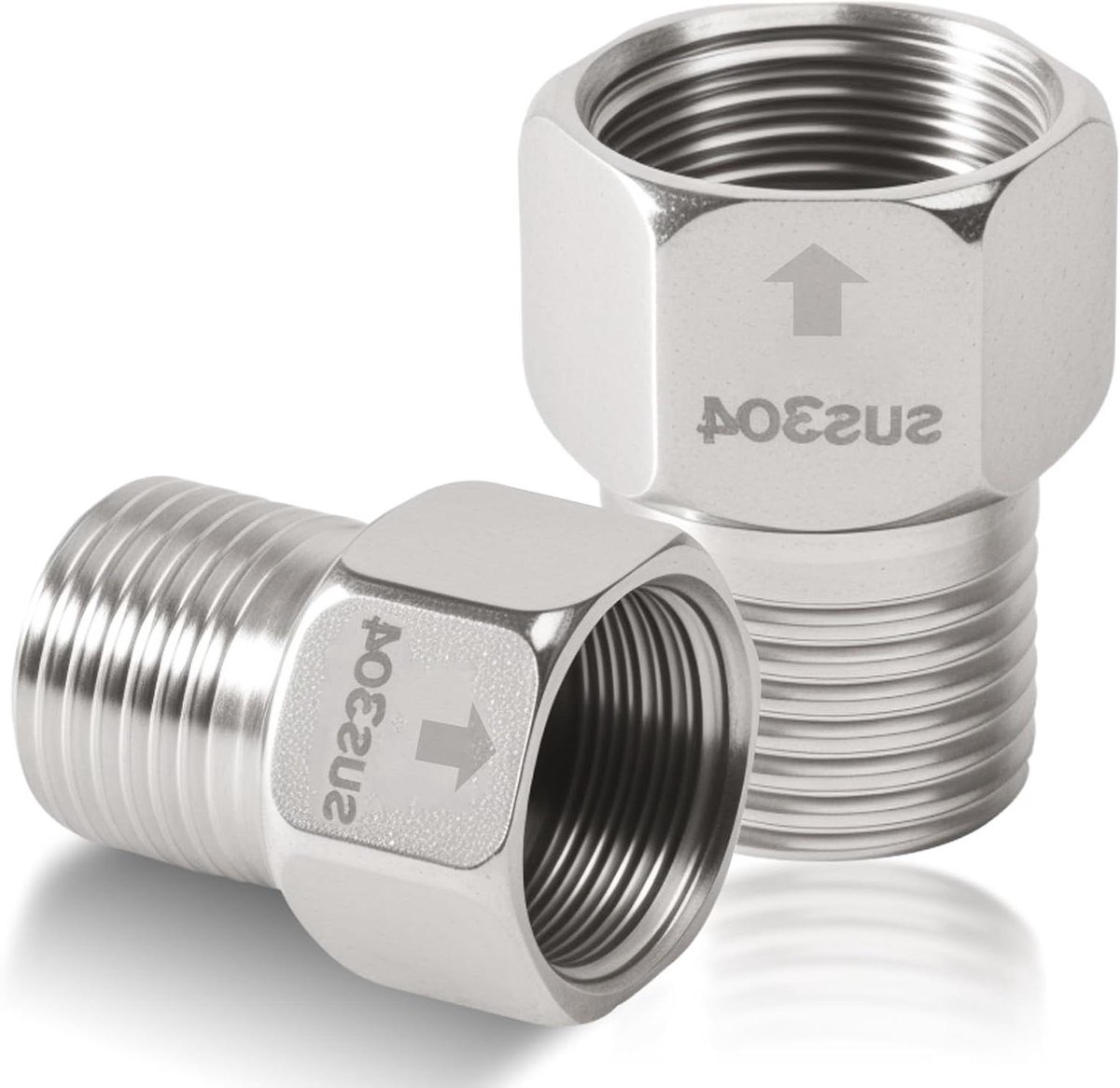 Roestvrijstalen Terugslagklep - Waterklep Terugslagventiel - Pompen Beveiligen - Messing Hoge Temperatuur - 1/2 inch - Zilver