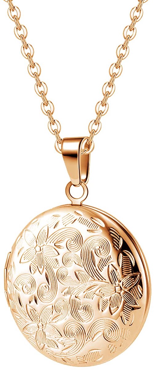 Ketting ronde bloem vrouwen mannen ketting amulet hanger met foto sieraden verjaardagscadeaus voor vrouwen vriendin vrouw moeder