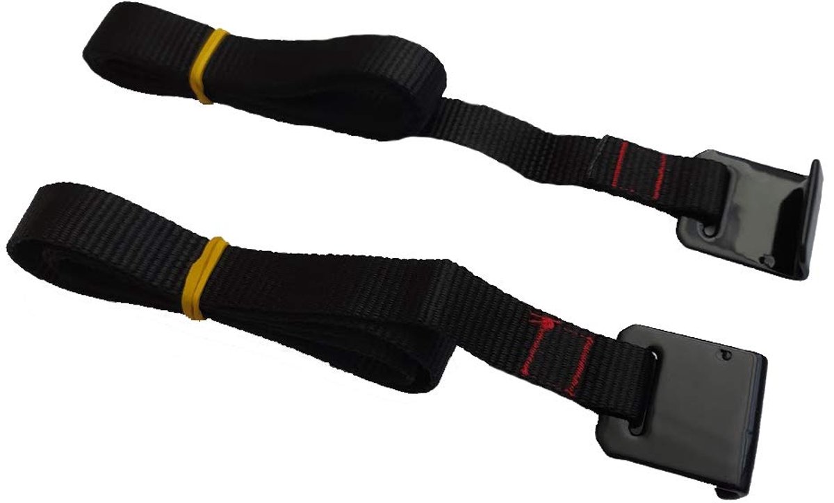 400 2 riemen met haken, 100 cm, 12 x 7 x 7 cm, zwart