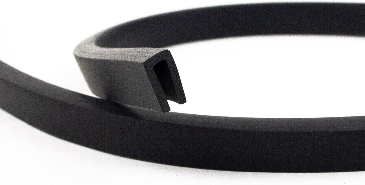 Rubberen Afdichtingsprofiel - Randbescherming Profiel - Afsluiten en Beschermen - Flexibel EPDM Rubber - 5 meter - Zwart