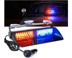 LED Strobe Verlichting - Noodverlichting Auto - Waarschuwing Zichtbaarheid - Hoge Intensiteit - 25.4 cm - Blauw/Rood