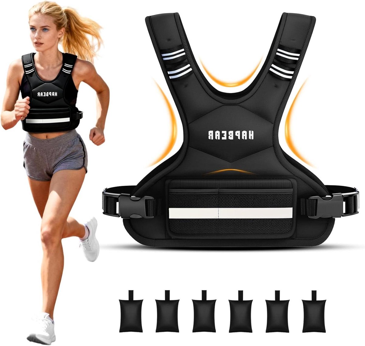Gewichtsvest - Verstelbaar Vest - Krachttraining Thuis - Verstelbare Gewichten - 4.5 kg - Zwart