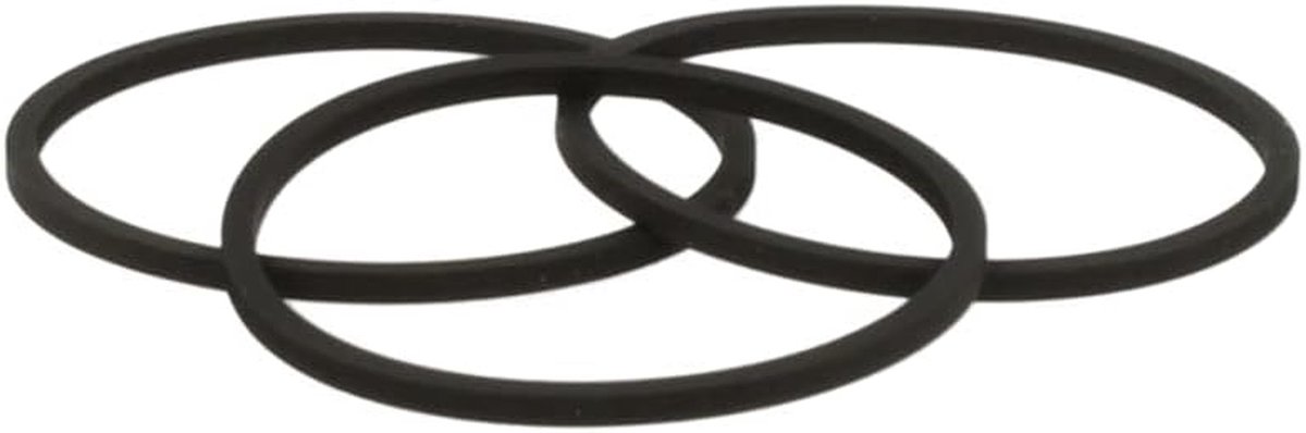 Cassette Deck Riemen - Drive Belt Set - Muziek Afspelen - Vierkante Profiel - 3 Stuks - Zwart
