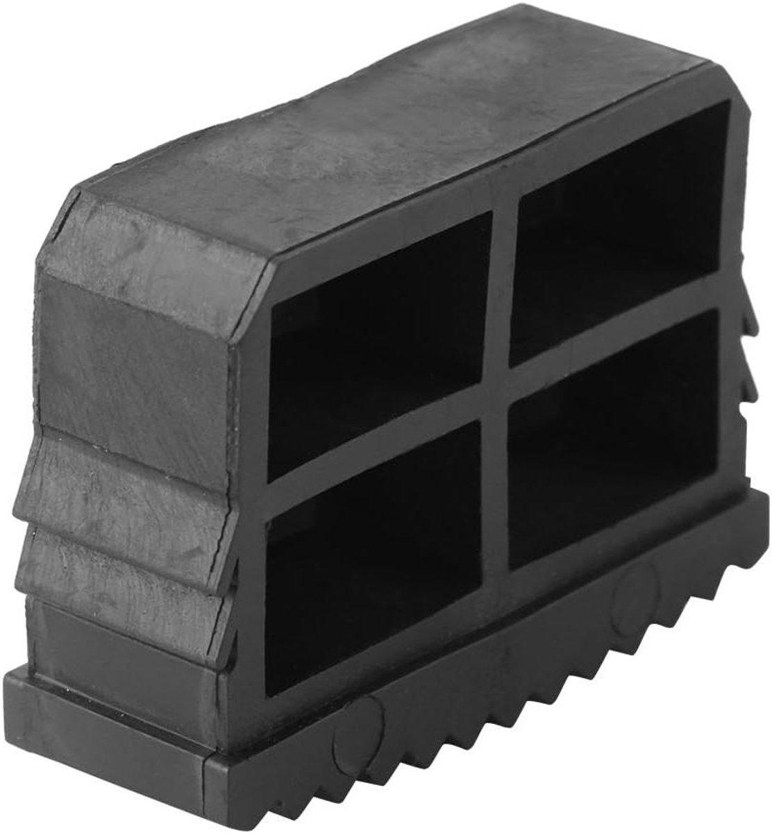Ladder Rubberen Voetjes - Laddervoet Beschermers - Ladder Stabiliteit - Massief Rubber Antislip - 57 x 21 mm - Zwart