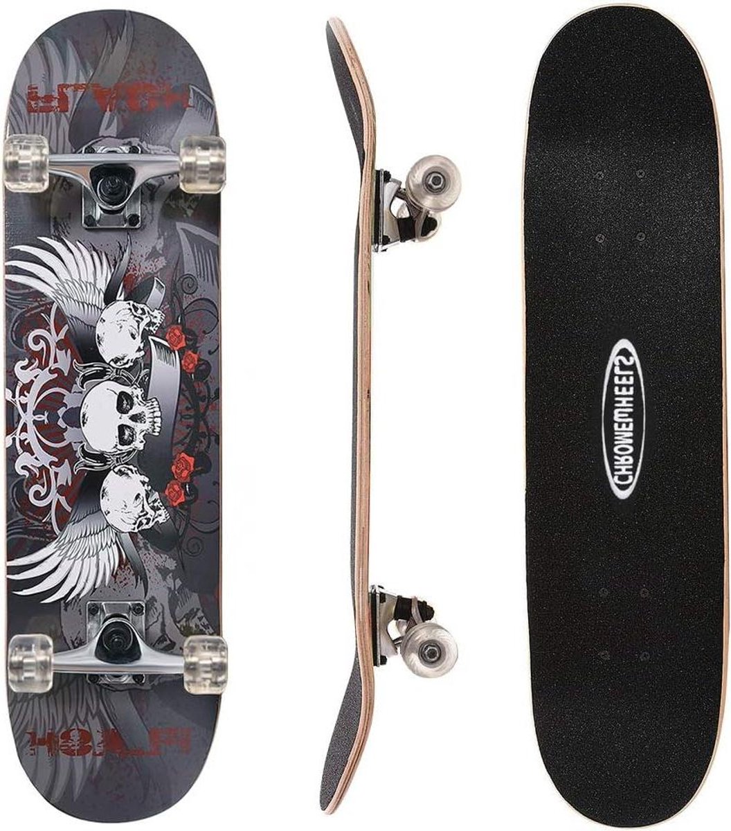 Skateboard Cruiser Longboard Board Stunts en Tricks Dubbele Kick Concave 79 x 20 cm