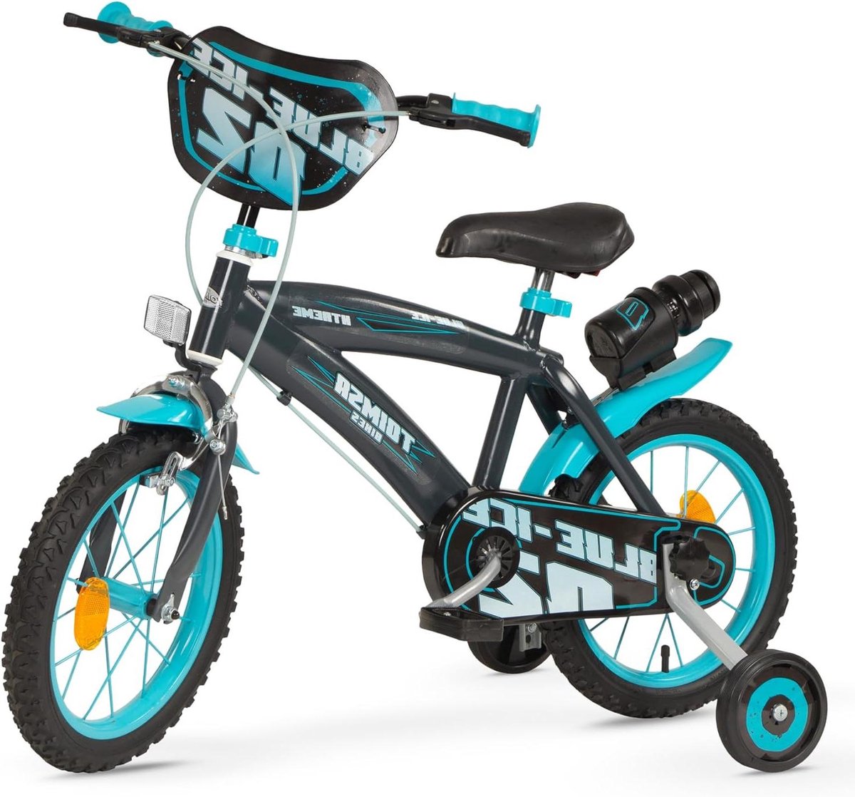 Kinderfiets 14 inch - Loopfiets - Leren fietsen - Met zijwieltjes - 101x50x68 cm - Multicolor