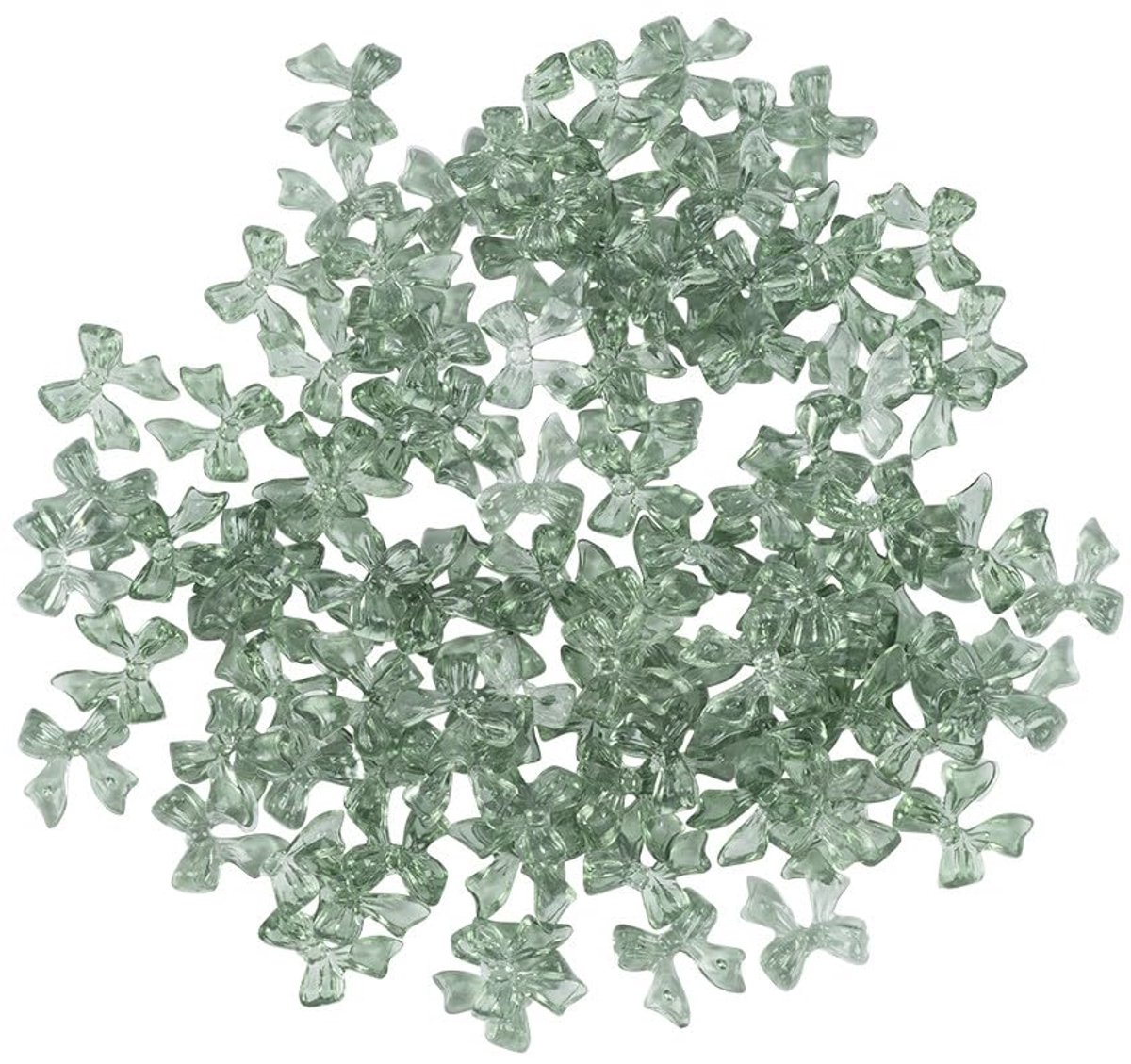 Strasssteentjes, knutselen, cadeaus en kaarten versieren, doe-het-zelf, 100 stuks, 0,9 cm x 1 cm x 0,2 cm, transparant groen