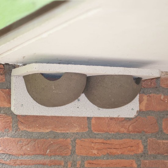 CJ Wildlife Kunstnest voor Huiszwaluw - Aanbevolen door Vogelbescherming - Dubbel Zwaluwnest - Nestkast voor Zwaluw - Vogelhuis van FSC-gecertificeerd Hout