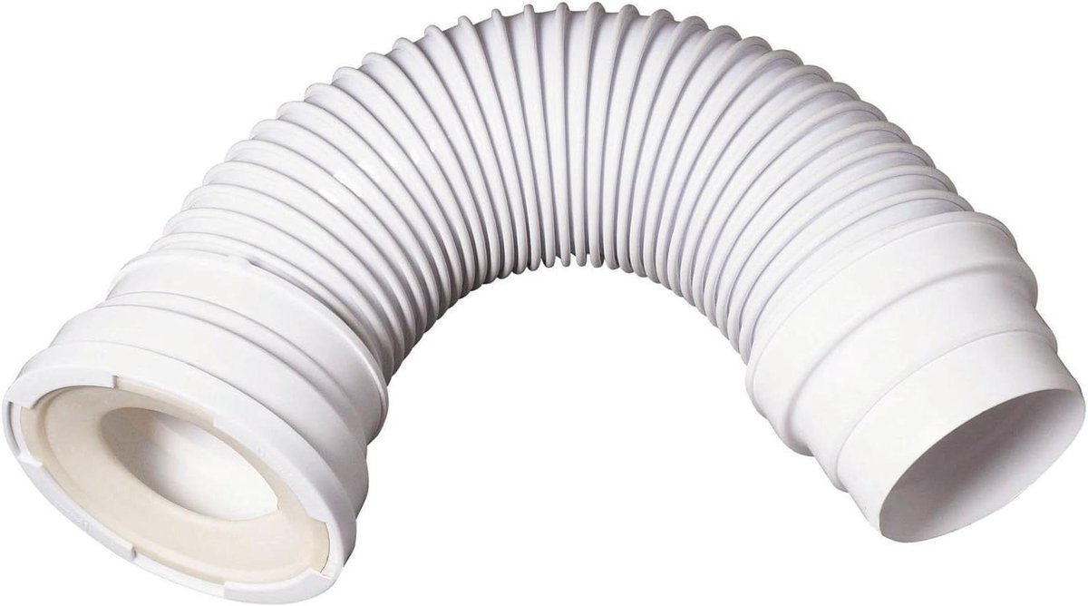 Toilet Afvoerbuis - Flexibele WC Pijp - Toilet Installatie - Ruimtebesparend Ontwerp - 225-330 mm - Wit