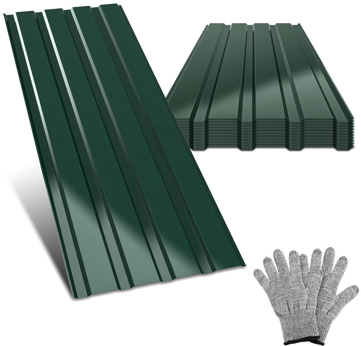 Trapezium Platen - Dakplaten Golfplaten - Dak Bedekken - Dubbele Regen Goots - 7 m² - Groen