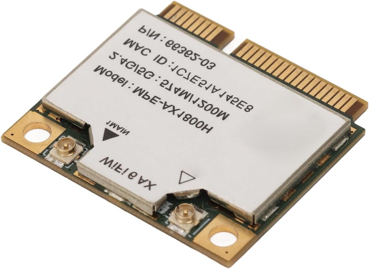Wifi 6 Netwerkkaart - Draadloze Adapter WiFi Adapter - Snelle Internetverbinding - Dual Band 2.4 & 5GHz - Mini PCIE