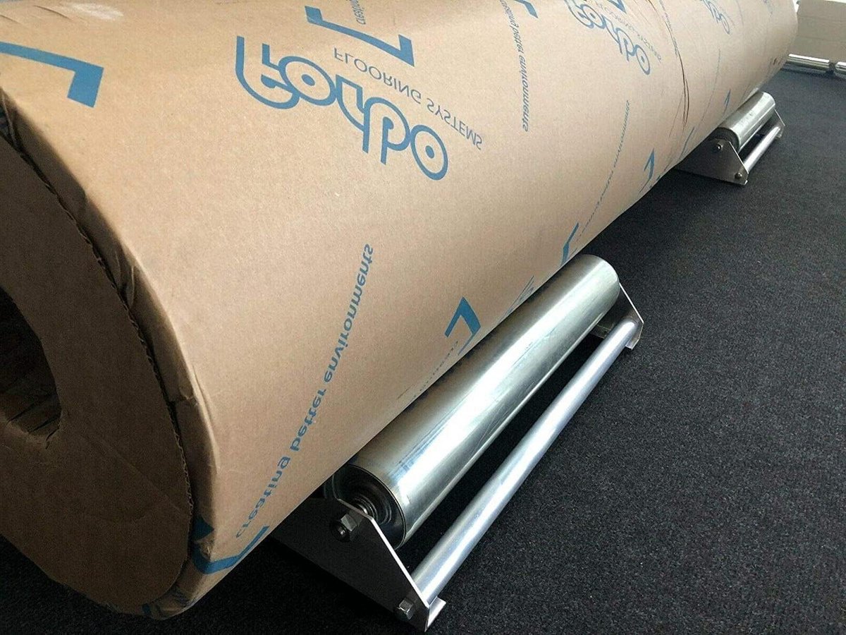 Coil Dispenser - Rolhouder - Papierrollen Verwerken - Met Kogellager Rollers - 100 cm - Grijs