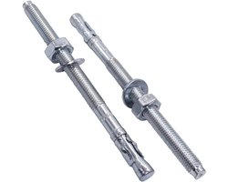 Wigankers - Boutankers pluggen - Stevig Verankeren - Verzinkt Staal - M10 x 150 mm - Zilver