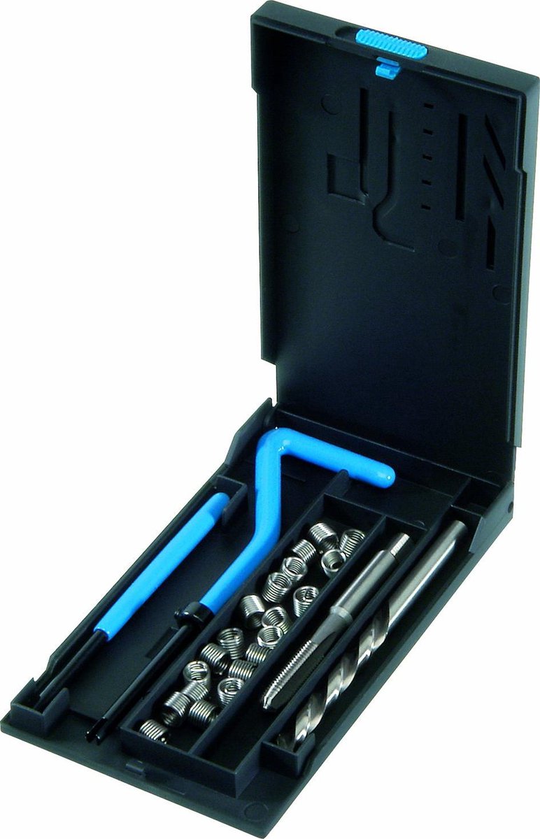 Schroefdraad reparatieset - Draad reparatiekit - Beschadigde schroefdraad herstellen - Roestvrijstalen inzetstukken - M10 x 15 - Zilver