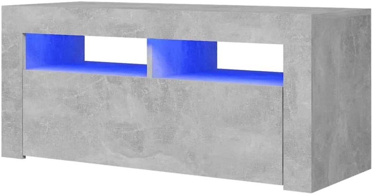 Tv-meubel met LED - Mediabureau Hifi Kast - Entertainment Organiseren - RGB Verlichting Instelbaar
