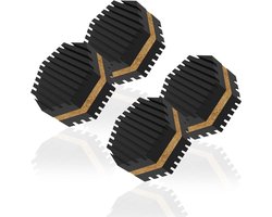Anti-Vibratie Pads - Luidspreker Voetjes - Geluidsverbetering - Drievoudige Constructie - 4 stuks - Zwart