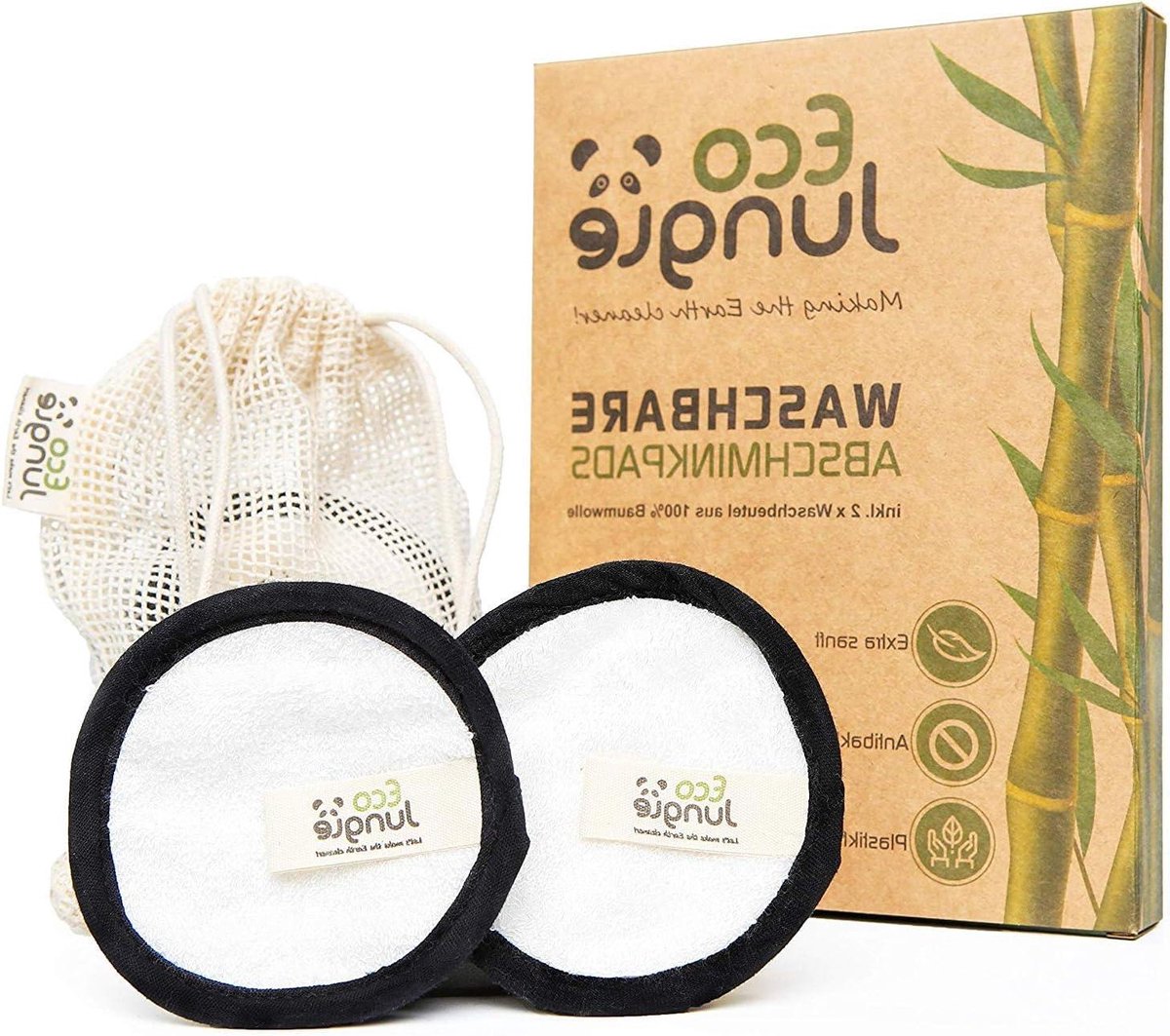 Wasbare make-uppads - Herbruikbare wattenpads - Make-up verwijderen - 3-laags bamboe katoen - 8 cm diameter - Wit