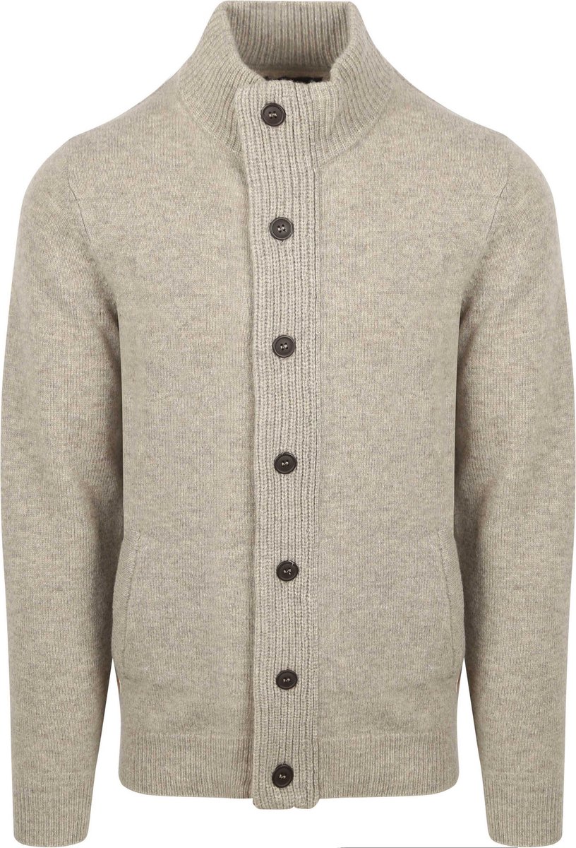 Barbour Zip Vest Wol Greige - Maat XXL - Heren