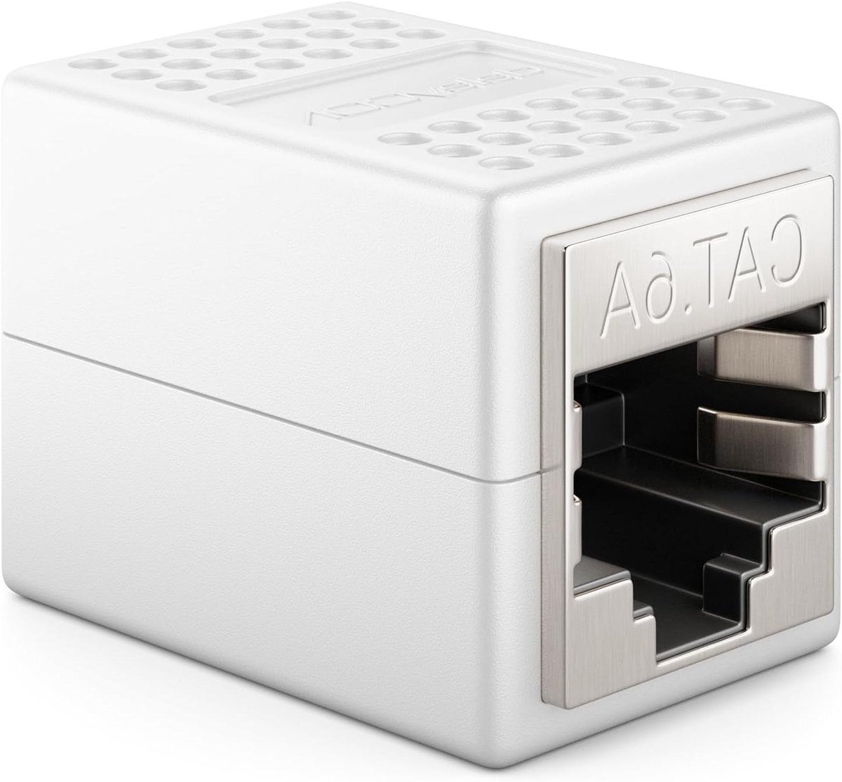 RJ45 Koppeling - Netwerk Kabelverlenger - Netwerk Uitbreiden - Afgeschermde Verbinding - CAT 6a - Wit