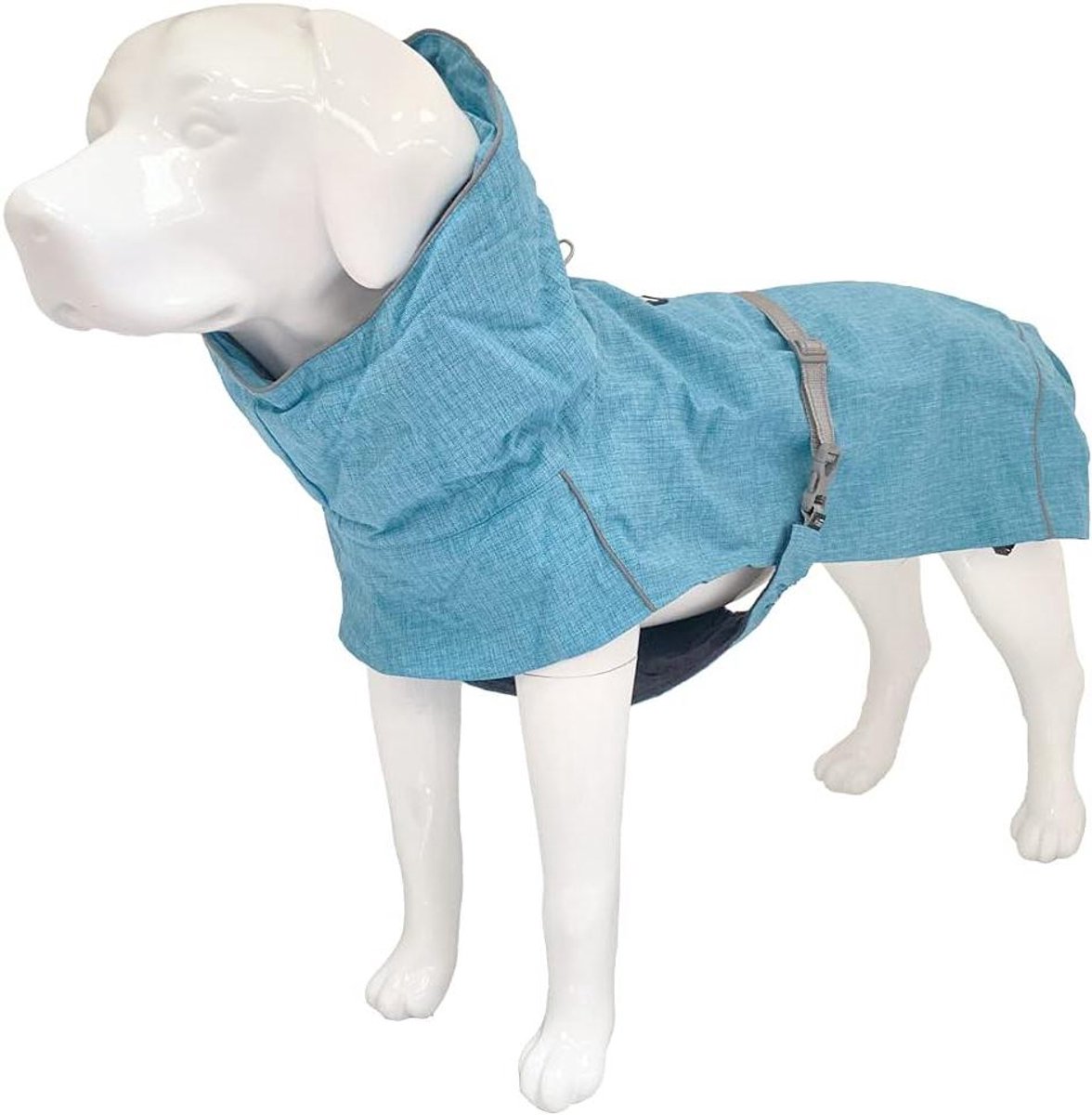 Hondenjas Waterdicht - Honden winterjas Outdoor jas - Hond Warm Houden - Thermofleece Voering - 50 cm - Turquoise