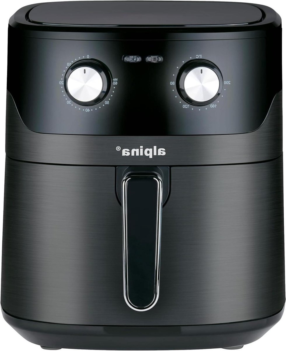 Heteluchtfriteuse XL - Airfryer Frituurpan - Gezond Frituren - 6 Liter Inhoud - 1600 Watt - Zwart