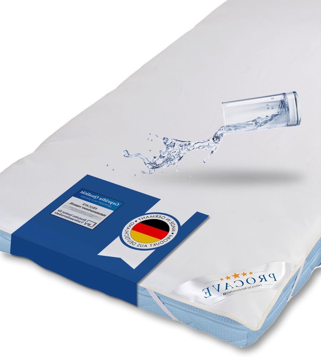 Waterdichte Matrasbeschermer - Matrashoes Topper - Matras Beschermen - Ademend Katoen - 100x220 cm - Wit